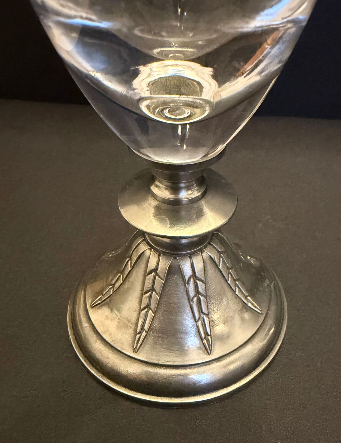 Set of 6 crystal champagne flutes