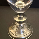 Set of 6 crystal champagne flutes