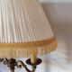 Empire style hot water bottle lamp with fabric lampshade / vintage 50-60s