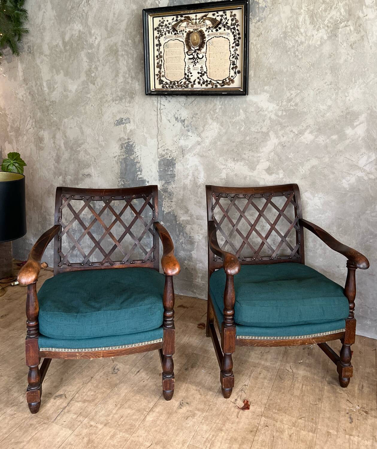 Pair of antique armchairs