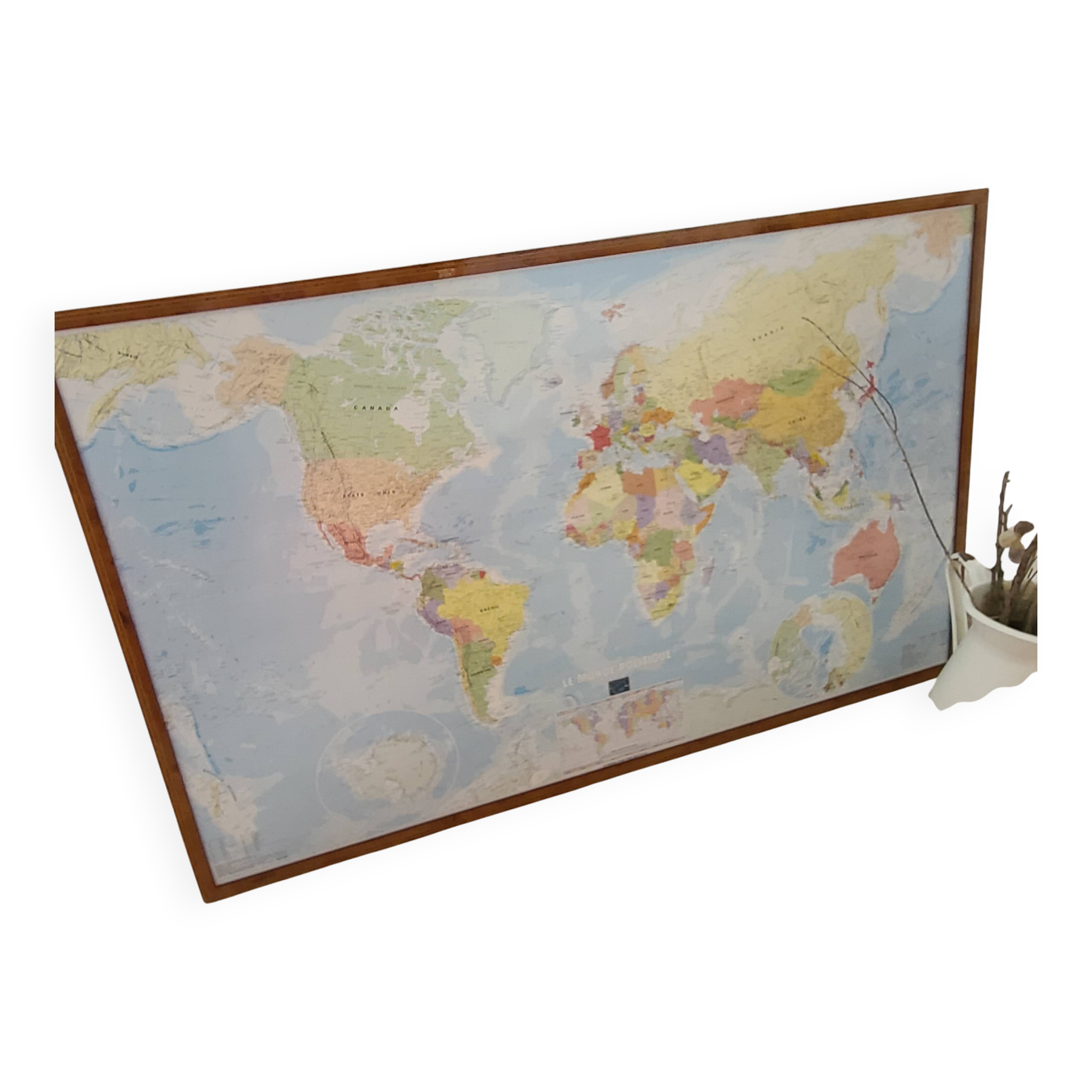 Decorative Framed World Map