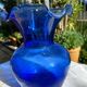 Joli petit Vase , en verre bullé