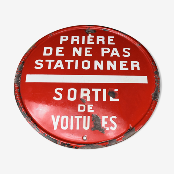 Plaque émaillée "ne pas stationner"