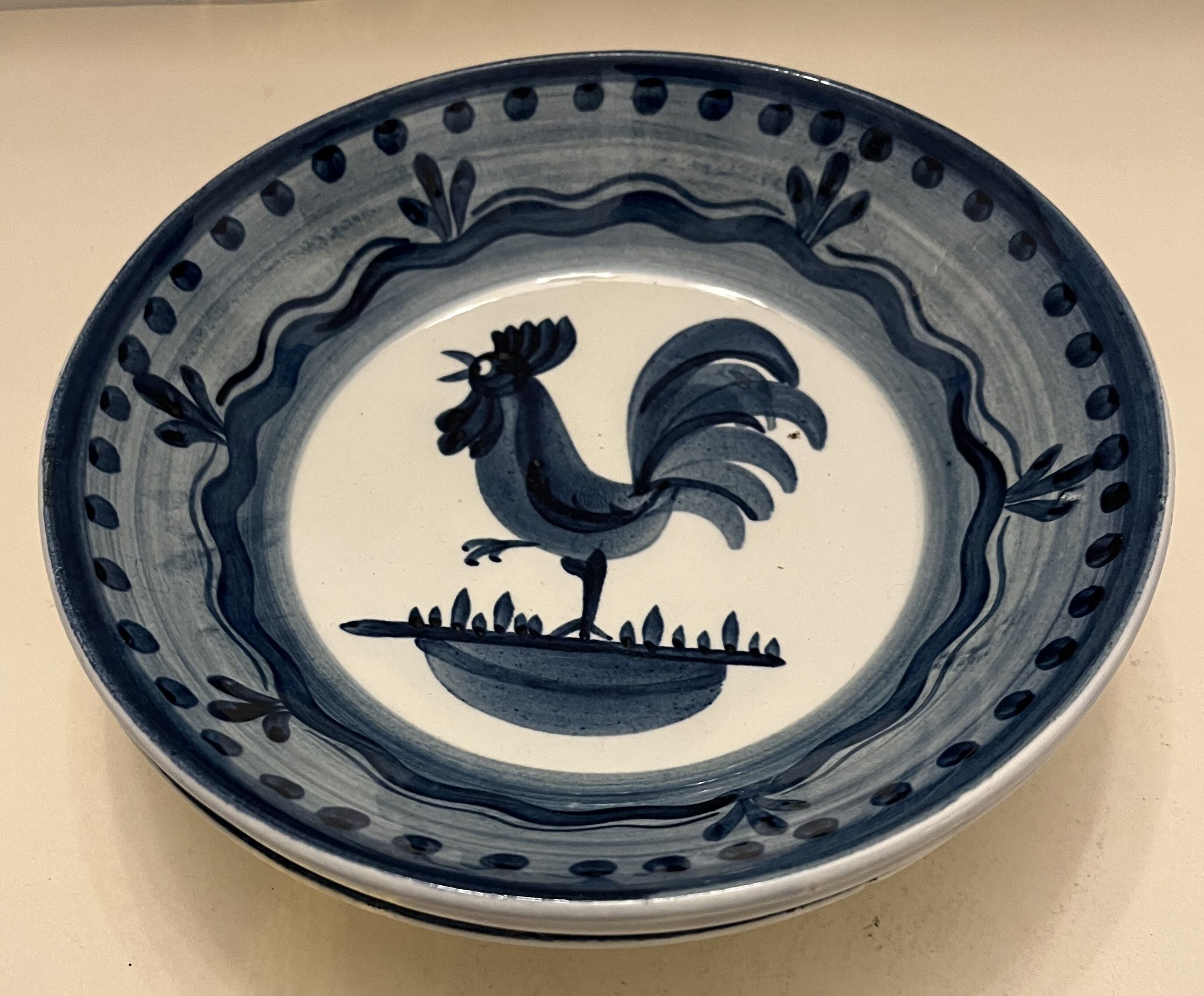 3 Hollow plates in Gien earthenware