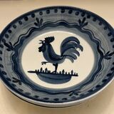 3 Hollow plates in Gien earthenware