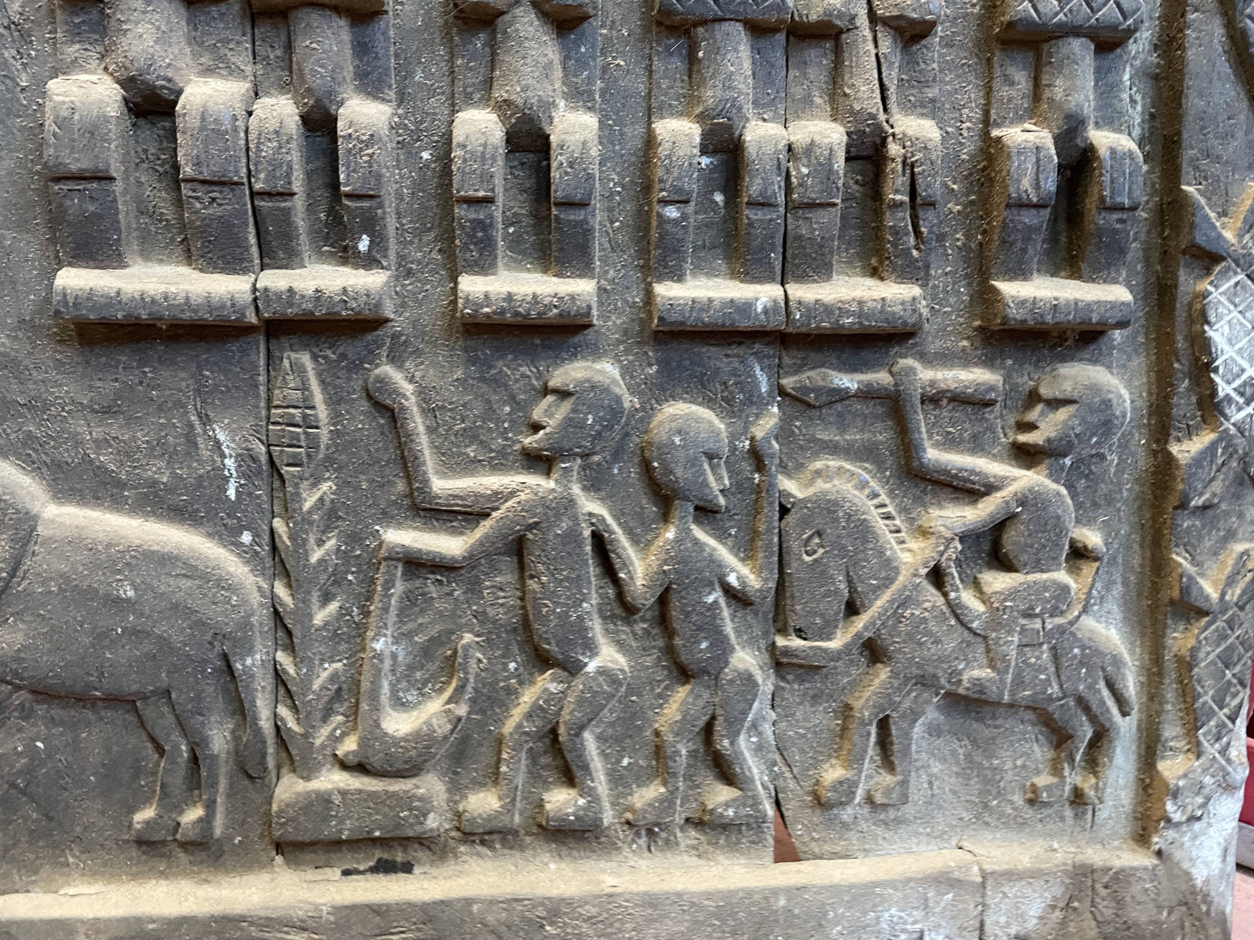 Mali, former Dogon attic shutter with its lock.