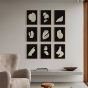 Set of 9 abstract giclee prints, A4