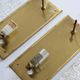 Pair of glass and brass sconces by Carl Fagerlund for Orrefors, 1960