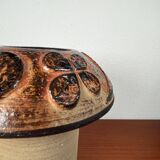 Mid-century modern stoneware mushroom vase by Haico Nitzsche for Søholm, 1960s.
