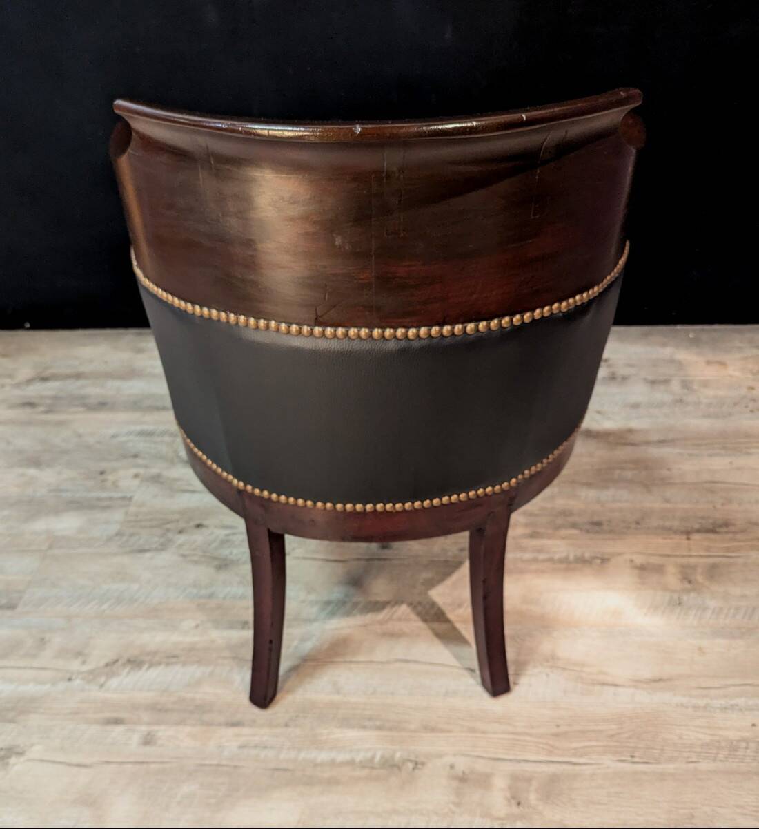 Empire period mahogany cross-back armchair