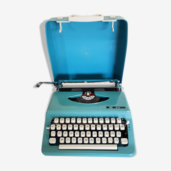 Machine à écrire portative vintage, bleue , BMB 310