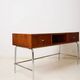 Mahogany and chrome metal desk, Italian manufacture, Italy, 1960s