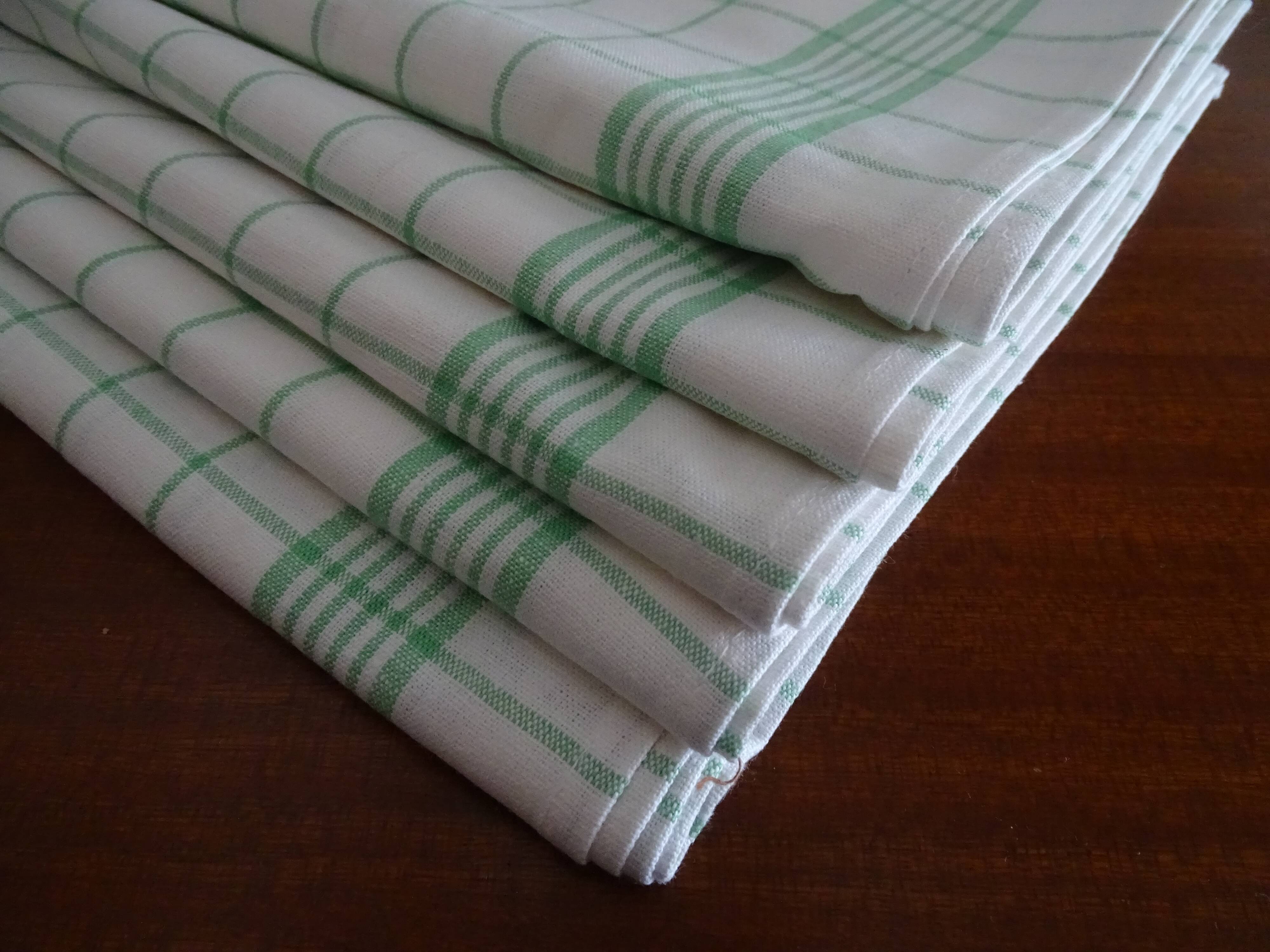 Lot 5 vintage antique tea towels 75 x 50