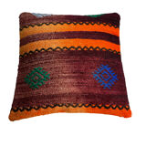 Vintage turkish kilim cushion cover , 40 x 40 cm