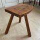 Tripod stool in solid oak 1950