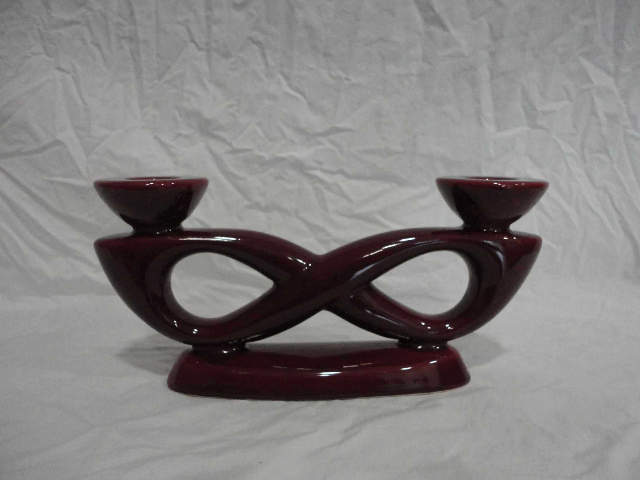 Pair of ceramic candlesticks "vintage"