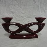 Pair of ceramic candlesticks "vintage"