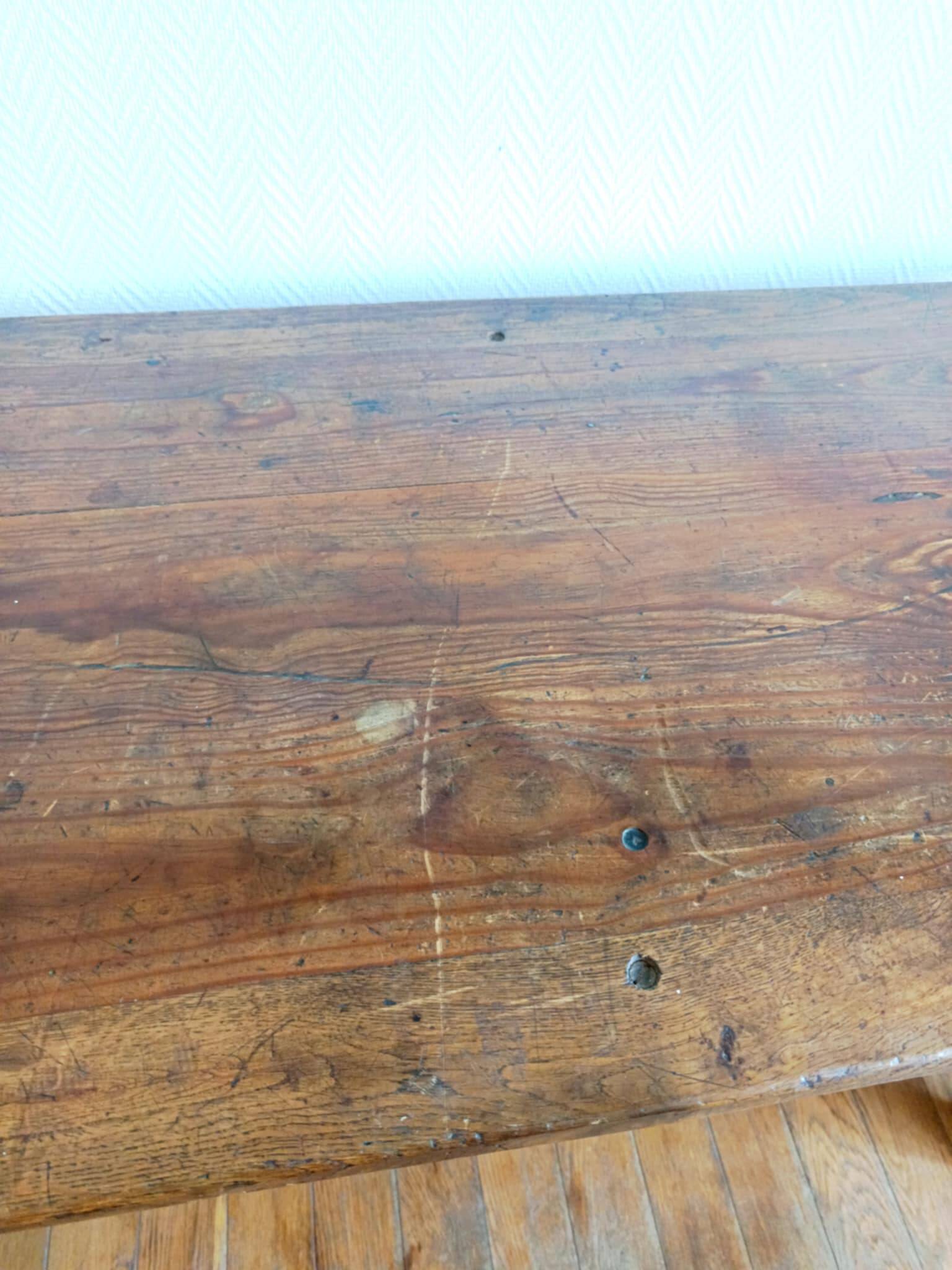 Farmhouse table or desk stamped circa 1920