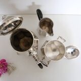 Silver-plated coffee service with ebony handles