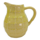 Saint Clément cruche à eau jaune à effet tressé