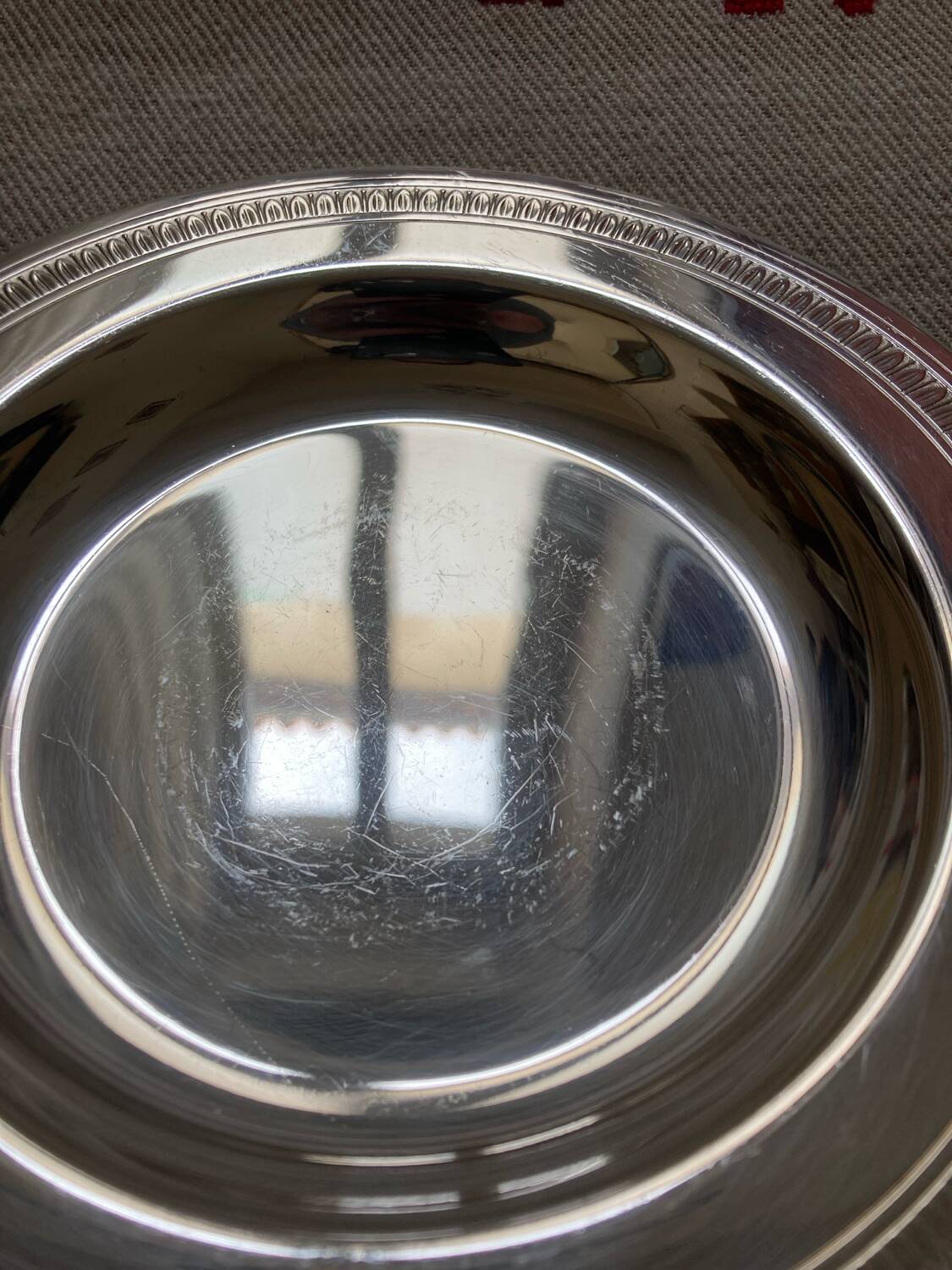 Christofle silver metal carafe tray