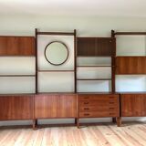 Modular bookcase in teak, scandinavian, circa 1960