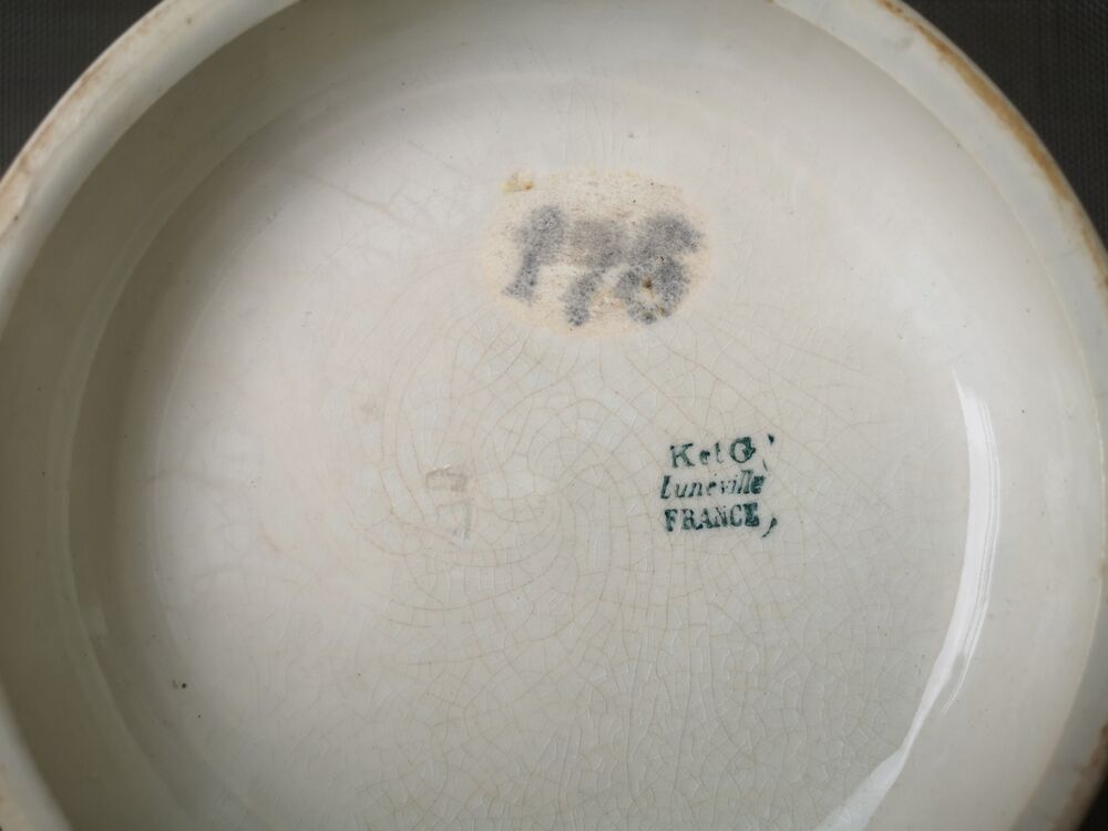 Pot / pot cover / ceramic vase - Kellet and Guérin Lunéville - Late 19th/early 20th century