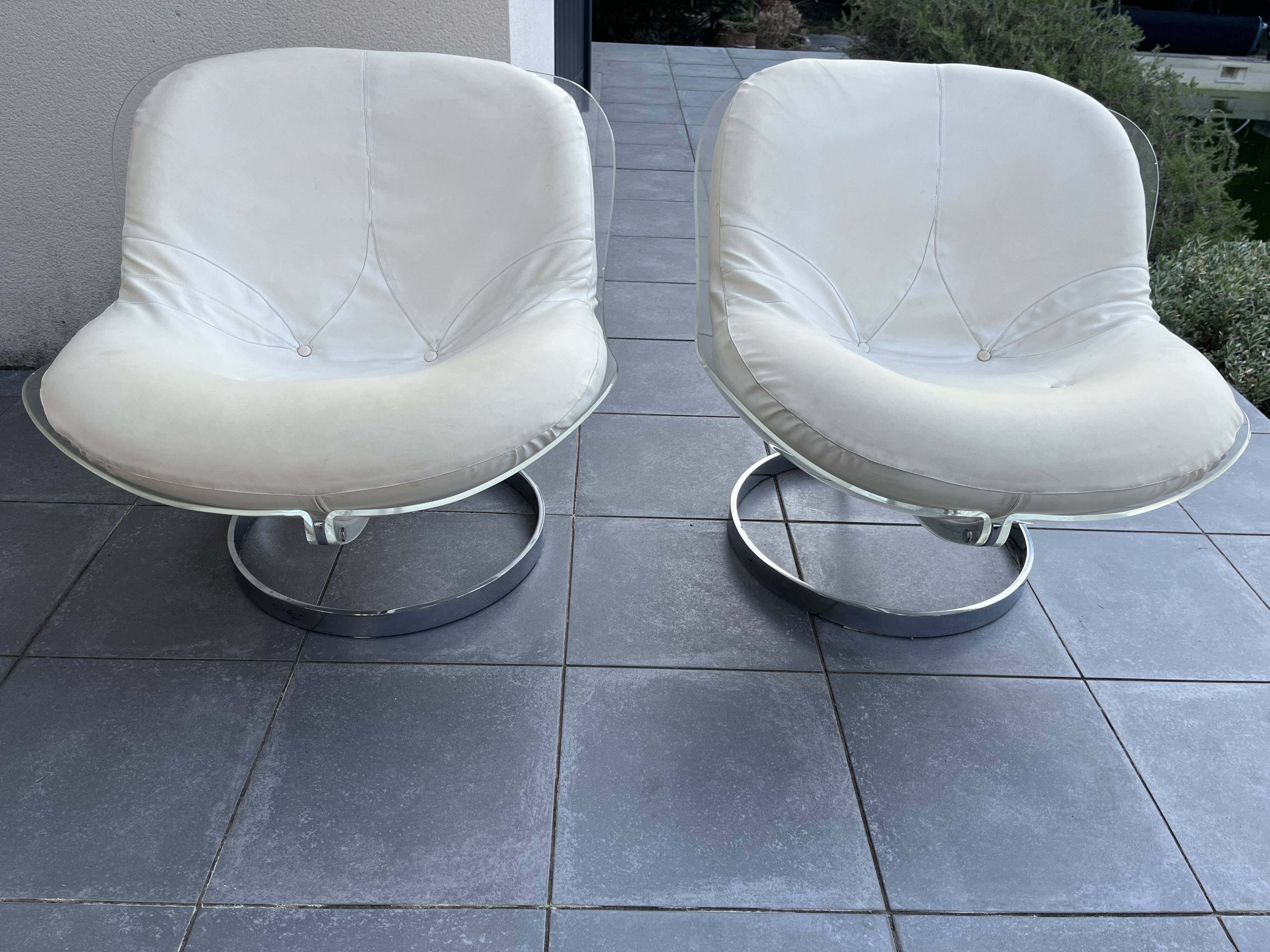 Pair of Armchairs model Sphere by Boris Tabacoff for MMM 1970