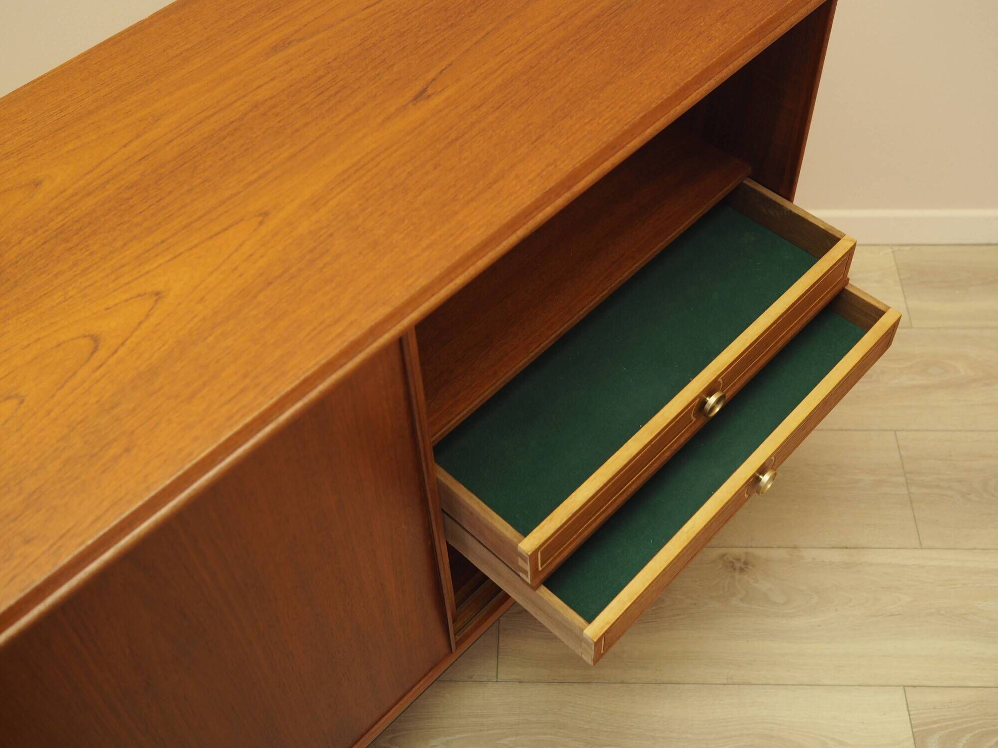Danish teak sideboard 1960s with bar section and sliding doors