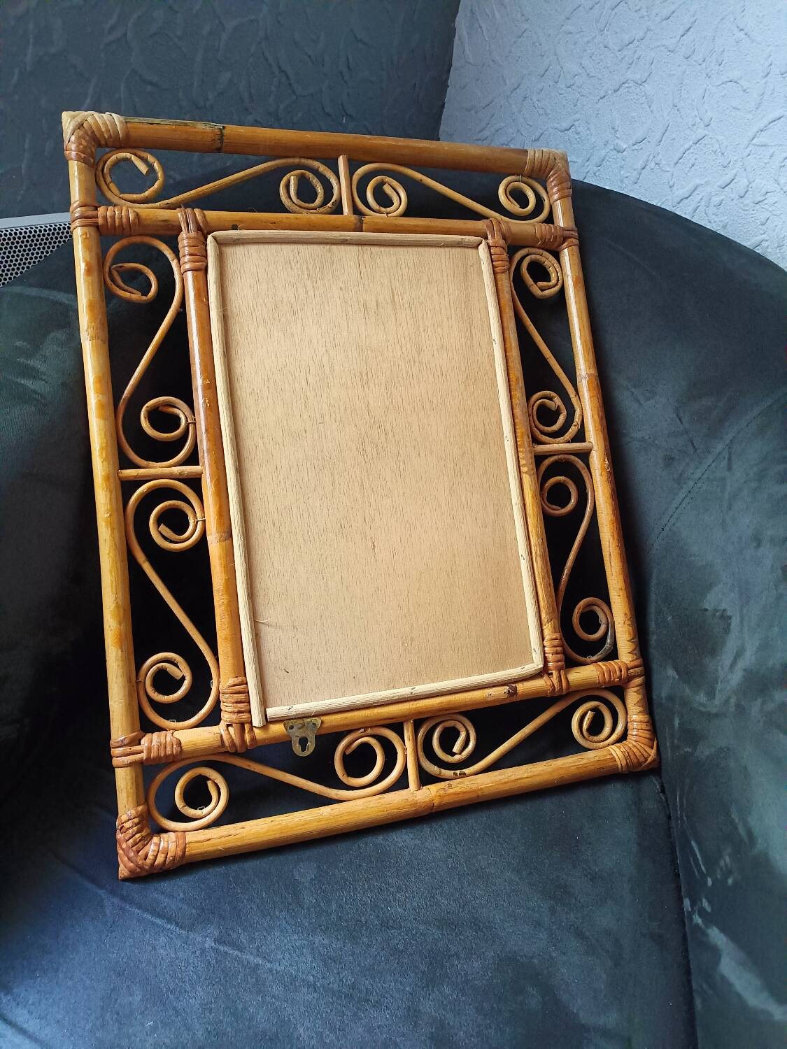 Vintage bamboo mirror