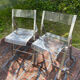 Chaises pliantes plexiglas