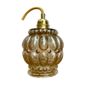 Vintage amber glass globe walker