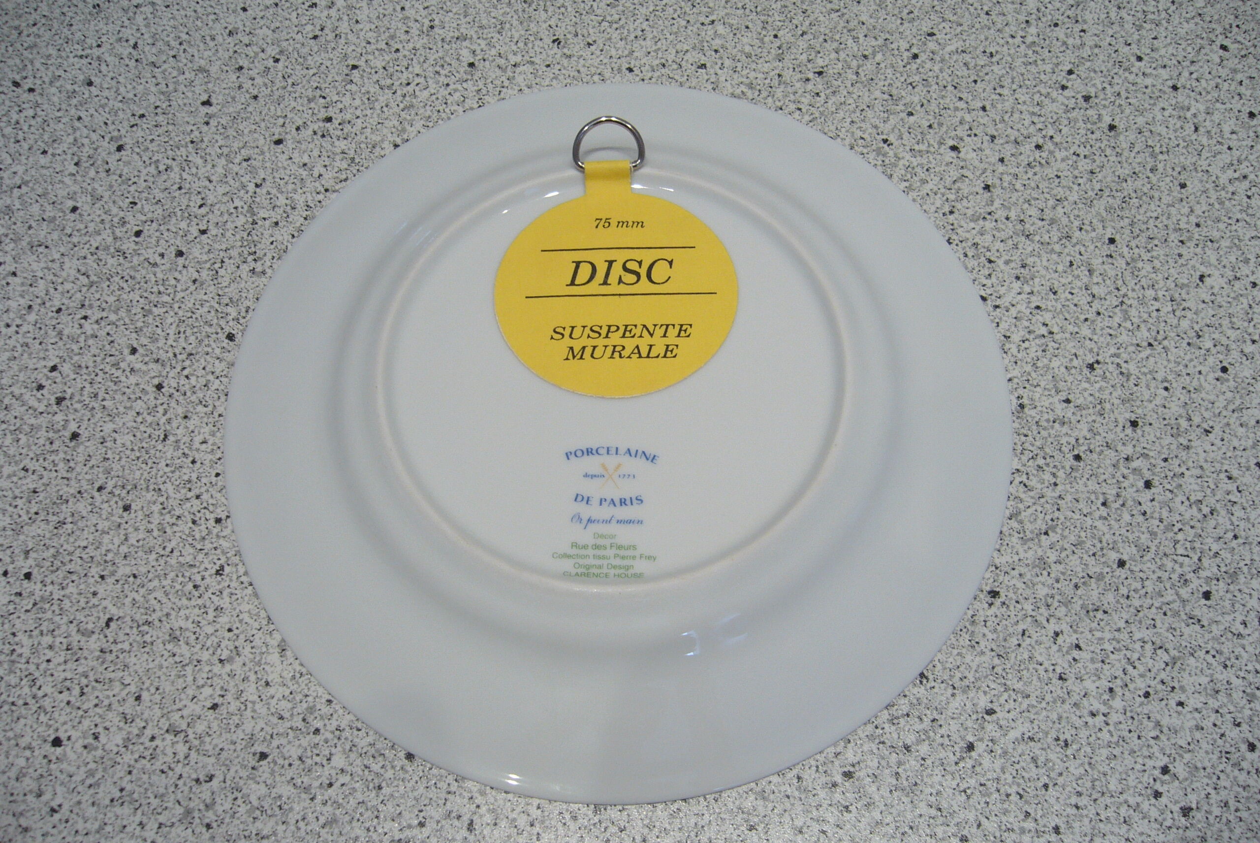 Paris porcelain plate with floral decoration