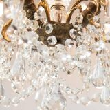 Lustre Suédois ancien en bronze avec bougies vers 1930