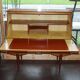 Office, Scandinavian slope secretary, satin wood and teak plating.