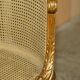 Louis XVI Bergère canapé in gilded wood with double caning