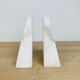 Pair of book greenhouses in alabaster white marble