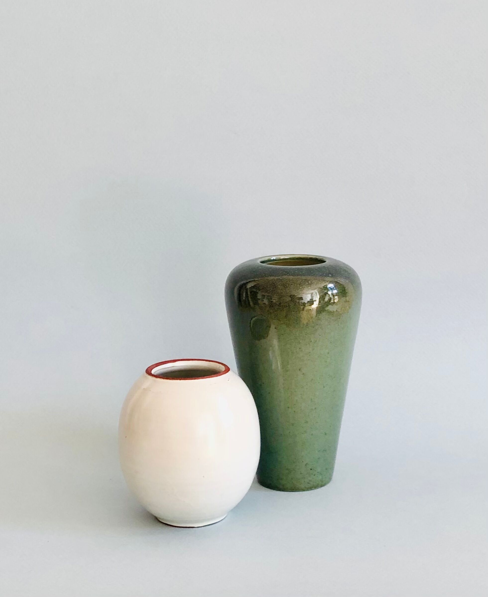 Duo of Dutch ceramic vases