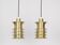 Paire de 2 lampes danoises de l'ère spatiale des années 1970.