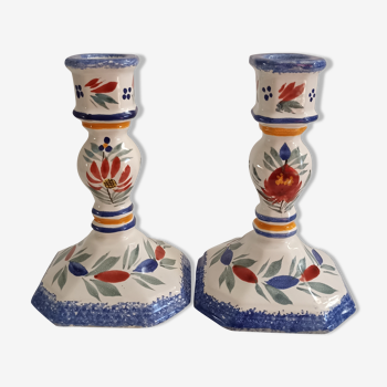 Quimper candle holders