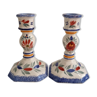 Quimper candle holders