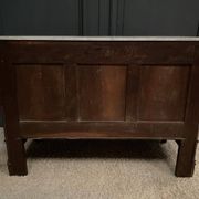 19th century Louis XVI style chest of drawers, white marble, fluted 4 drawers