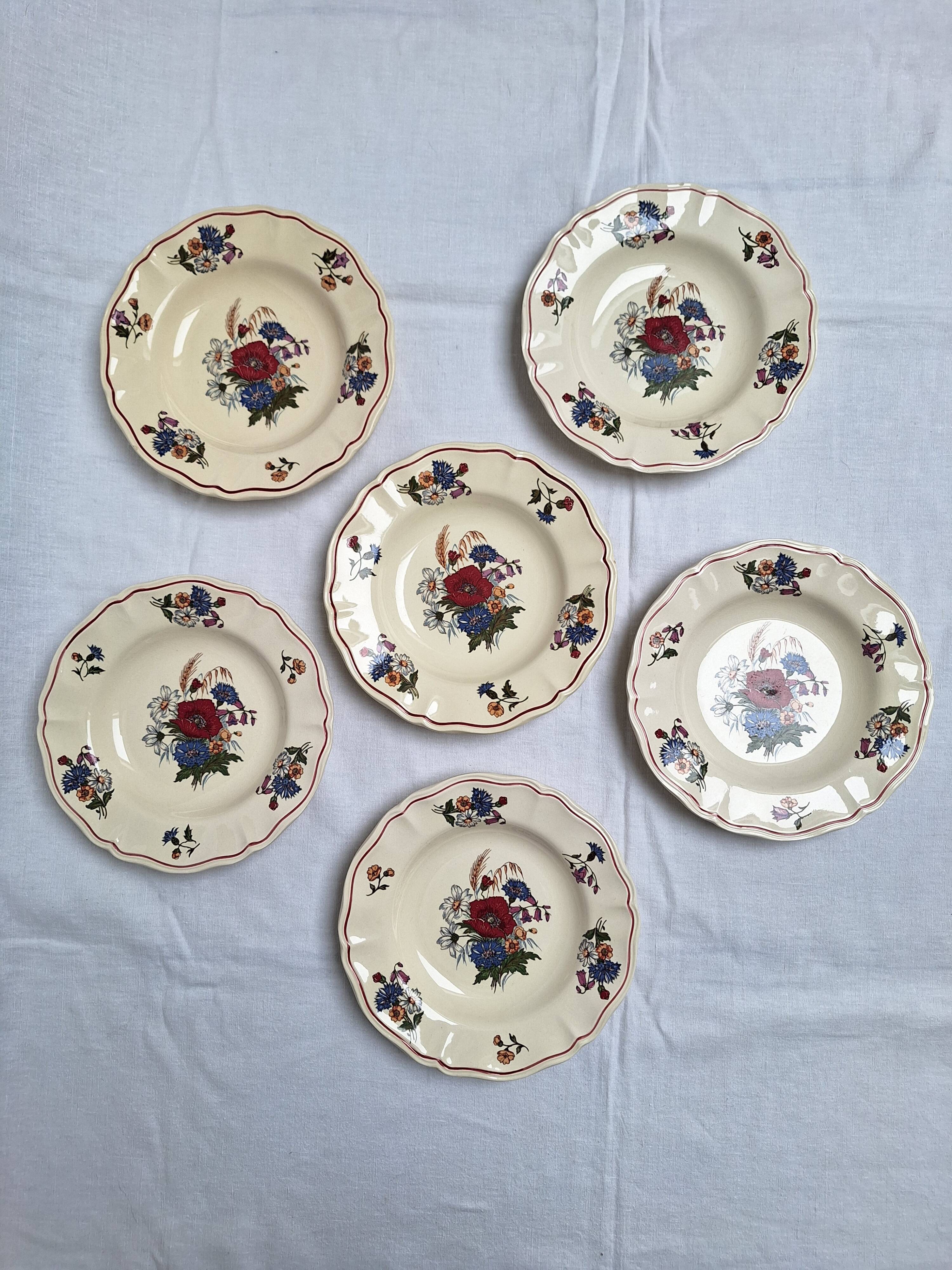 Vintage Sarreguemines agreste plates