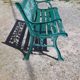 Cast iron and wood bench 1900