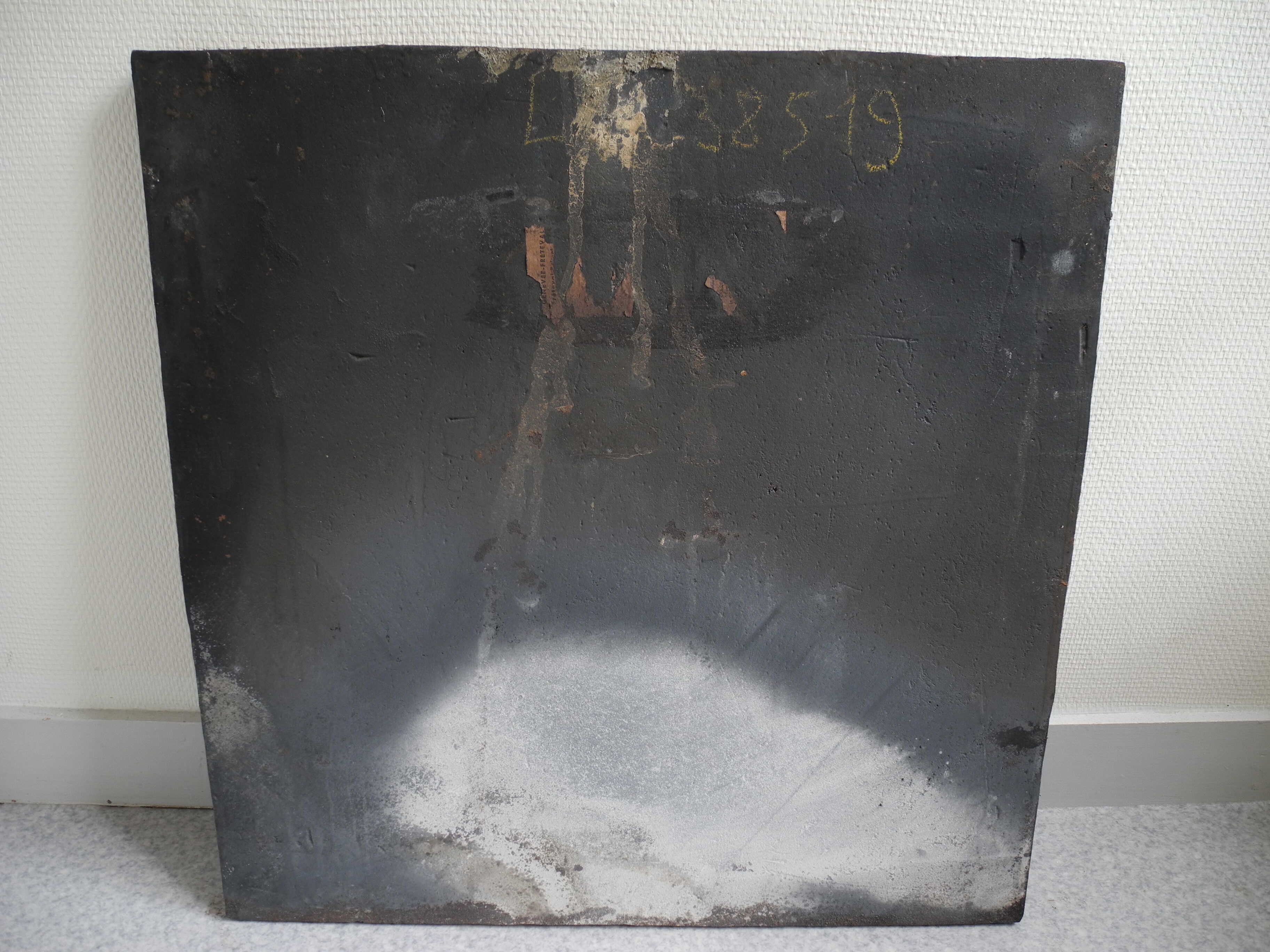 Empire 19th-style cast chimney cast iron fireback 19th