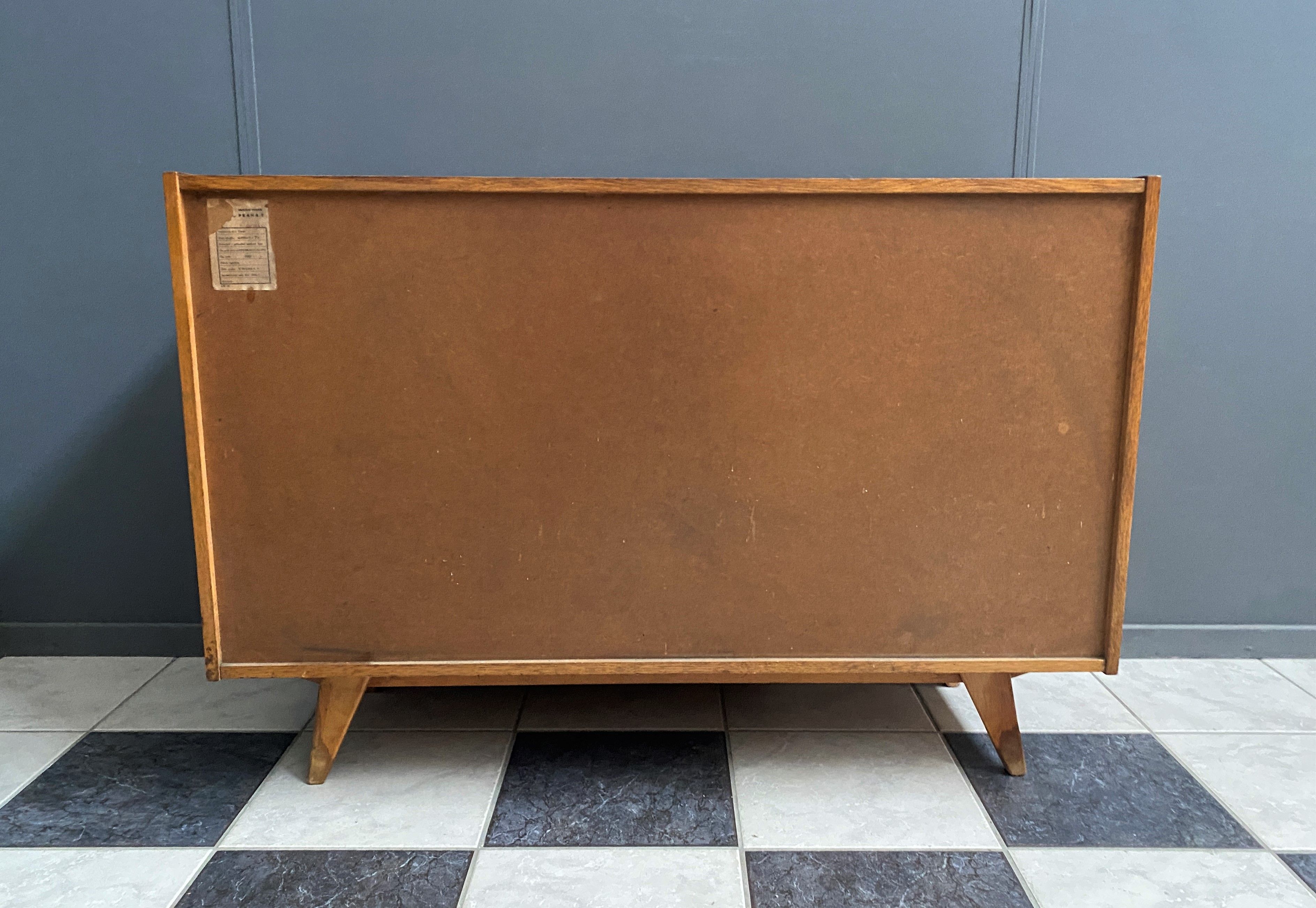 Jiri jiroutek sideboard U-450 pink 8-drawers 1960s Interier Praha