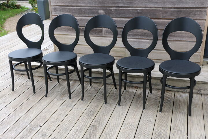 5 chairs baumann black seagull black skaï black