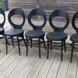 5 chairs baumann black seagull black skaï black