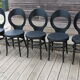 5 chaises baumann mouette noires skaï noir