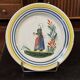 Pair of Quimper earthenware plates from the 1930s - D=17.5cm